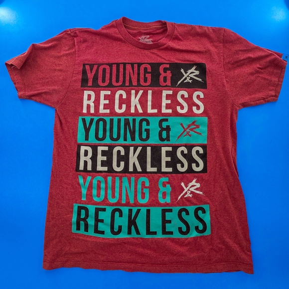 Young & Reckless Other - Young & Reckless Men’s Red Graphic Tee T-Shirt Large Y&R Logo Streetwear Casual‎